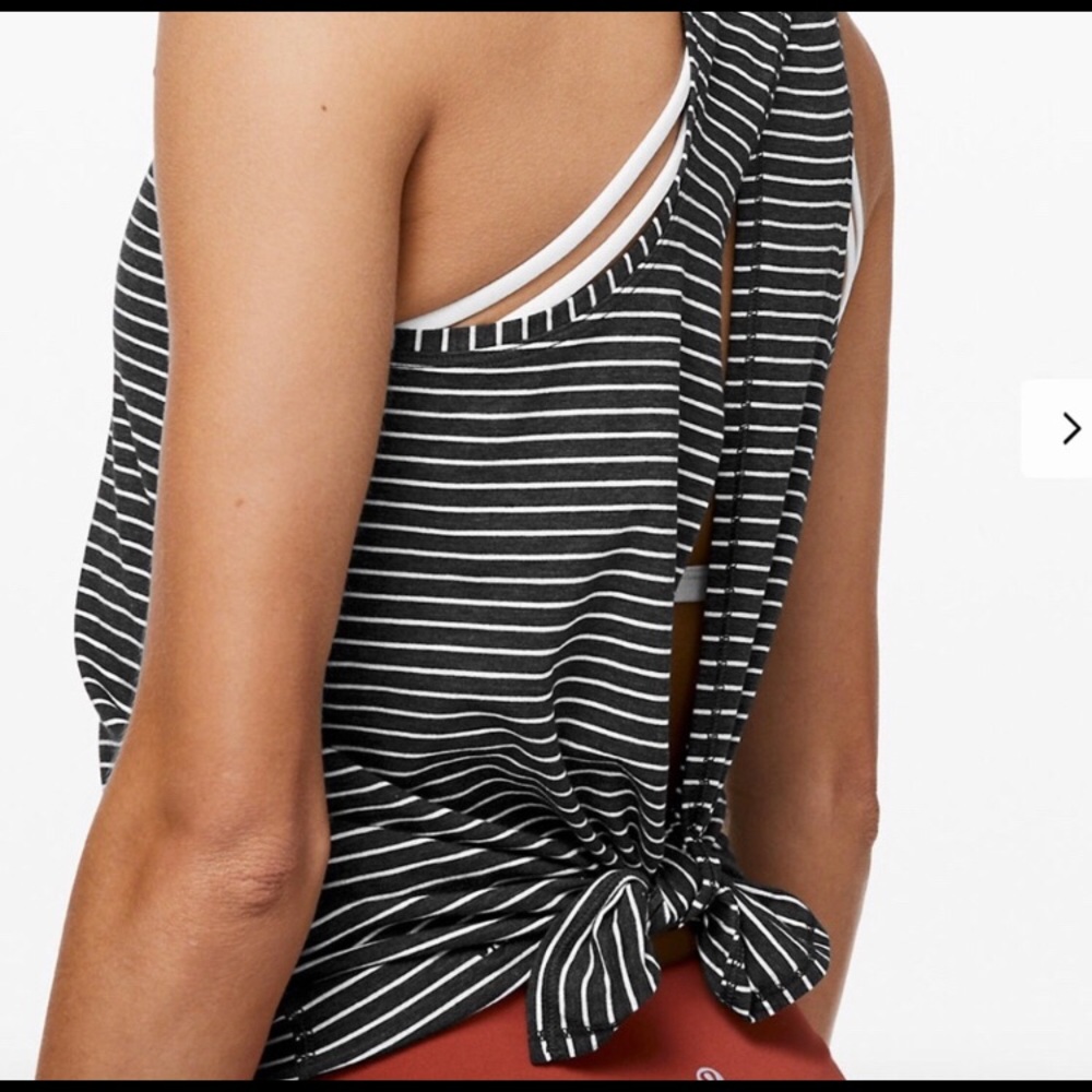 Lulu lemon striped tie tank NWOT
